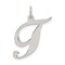 Sterling Silver Large Script Initial Letter T Charm Jewerly 21mm x 17mm